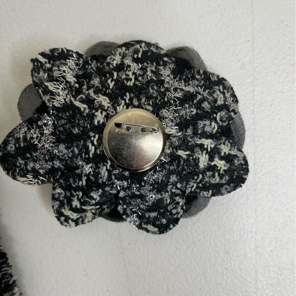 Lane Bryant Metallic Fringe Button Front Cardigan Black White Women Size 14/16 - Picture 14 of 15